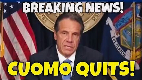 CUOMO QUITS! BREAKING NEWS: Gov. Andrew Cuomo RESIGNS live on the air; QUITS due to Scandals!