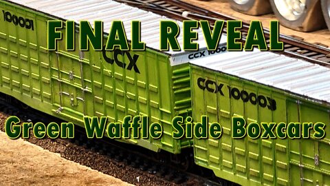 FINAL REVEAL Green Waffle Side Boxcars
