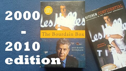 Kitchen Confidential, by Anthony Bourdain, 2000, 2010 The Bourdain Box set, BOOK COVER REVIEW