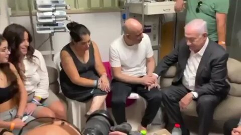 Prime Minister Netanyahu Visits The Four Rescued Hostages In Hospital