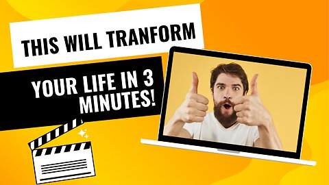 How To Transform Your Life in 3 Minutes | Life Hack To A Better You!