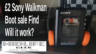 £2 Sony Walkman WM-B47. Boot Sale / Flea Market / Thrift find. Will it work? Belt Replacement.