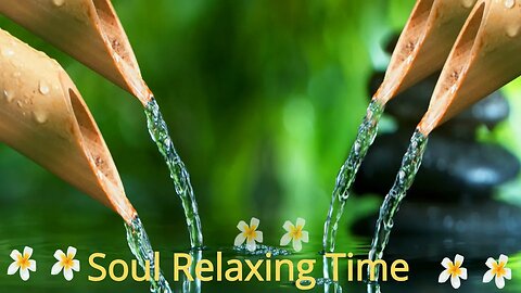 Bamboo Water Fountain and HealingPiano Music Soothing Soul Relaxing Time Peaceful Healing your Mind.