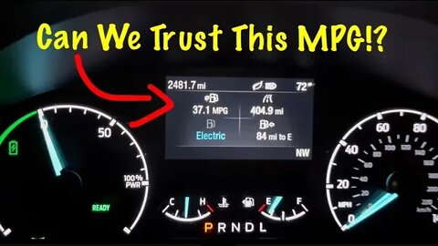 Gas Tank Calculated MPG VS Meter Reading. Ford Maverick XLT Hybrid