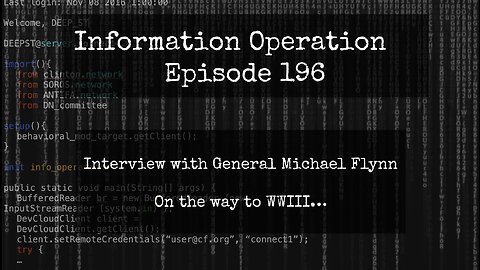 Information Operation With General Michael Flynn 11/9/23