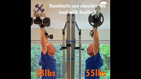 Dumbbells Shouldering the Weight Load With Dualbell Dumbbell Adapters