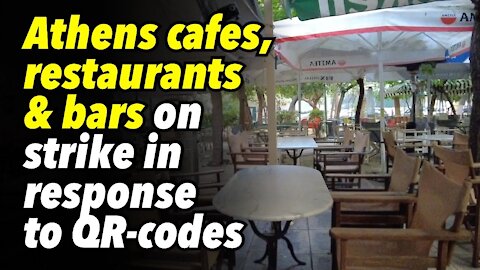 Athens cafes, restaurants and bars go on strike in response to QR-codes