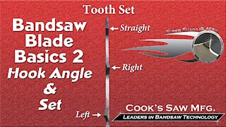 Sawmill Bandsaw Blade Basics 2 Hook Angle and Set