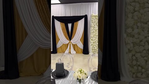 60th Birthday Backdrop #diy #backdrop #draping