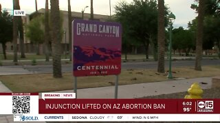 Arizona judge lifts injunction on abortion ban