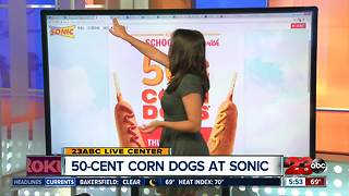 50 cent corn dogs at Sonic