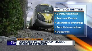 Community meeting in Jupiter Monday regarding expansion of Virgin Trains USA
