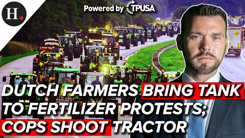 JULY 6, 2022 - DUTCH FARMERS BRING TANK TO FERTILIZER PROTEST; COPS SHOOT TRACTOR