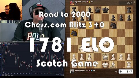 Road to 2000 #107 - 1781 ELO - Chess.com Blitz 3+0 - Scotch Game