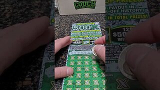 $50 Lottery Ticket Winner 500X Scratch Off!