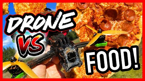 Drone VS Food - Pepperoni Pizza 🍕