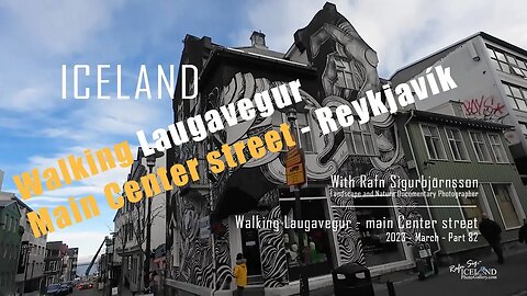 Iceland - Walking Laugavegur main Center street in Reykjavik 2023-03 │ Part 82