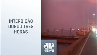 Saiba situação da ponte Rio-Niterói após batida de embarcação à deriva