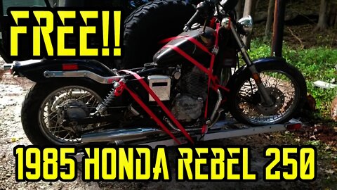 FREE Honda Rebel 250, Bent Valve, Head removal, carb clean First run Mouse damage.
