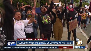 Concerns over the spread of COVID-19 at protests
