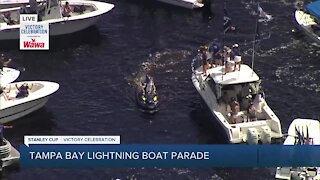 Stanley Cup transported by jetski