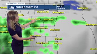 A few showers continue into Friday