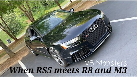 Audi RS5 come across Audi R8 and BMW M3
