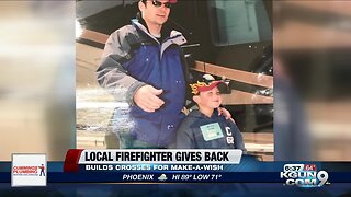 Southern Arizona Firefighter makes steel crosses to give hope to sick kids