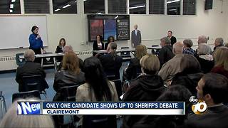 Only one candidate shows up to Sheriff's debate
