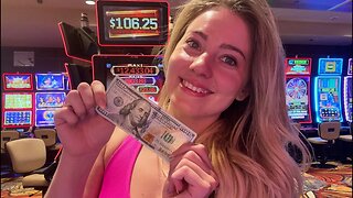 Putting $100 in the slot machine!