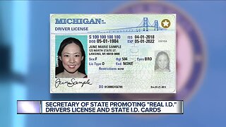 Secretary of State promoting 'Real I.D." drivers license and state I.D. cards