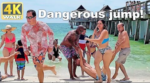 【4K】WALK NAPLES Beach Florida 4k video USA Travel vlog HDR
