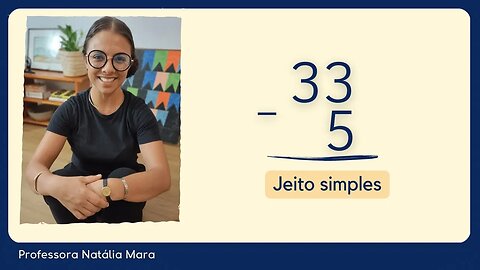 33-5 | 33 menos 5 | Como resolve continha de subtração do 3º ano?