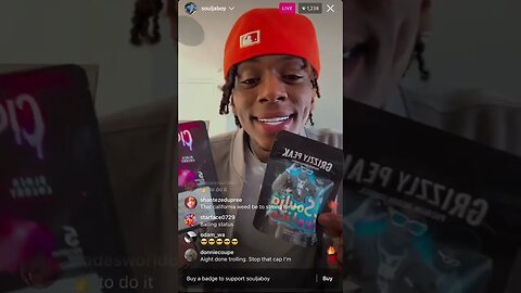 SOULJA BOY IG LIVE: SB Shows Off His New Weed Pack & Live Wit Fans Asking Wild Questions! (17/02/23)