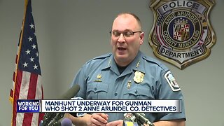 Manhunt underway for gunman who shot two Anne Arundel County detectives