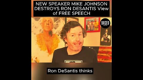 New House Speaker Mike Johnson DESTROYS RON DESANTIS View of FREE SPEECH