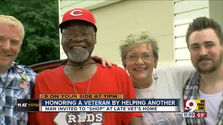 Family honors veteran by helping another