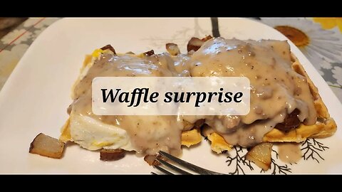 Waffle surprise #breakfast