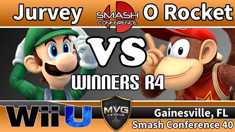 Juvey (Luigi) vs. O Rocket (Diddy Kong) - SSB4 Winners R4 - Smash Conference 40