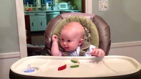 Adorable Baby Boy Gets Both Amused and Scared by Burps