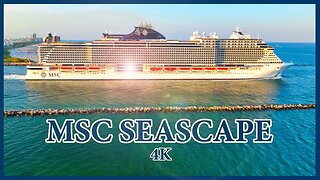 MSC Seascape Departs Port of Miami - 4K