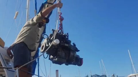 DIY Engine Hoist and Head Removal - Free Range Sailing Ep 66