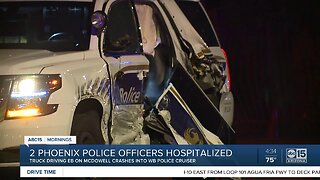 Officers hospitalized after Phoenix crash