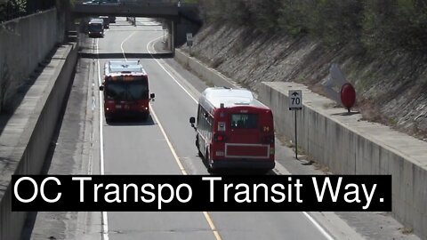 OC-Transpo Transit Way, Ottawa, ON, CA.