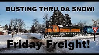 Freight Train Plowing Snow After Someone DROVE Down Da Tracks! #trains #trainvideo | Jason Asselin
