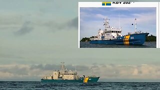 Kustbevakningen fartyg 202 jagar säl eller undervattningar i operation MORGONSTÅND.