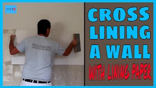 How to cross line a wall. Lining a wall.