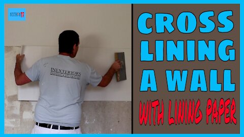 How to cross line a wall. Lining a wall.