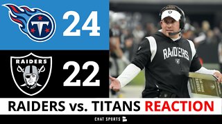FIRE JOSH MCDANIELS! Raiders vs. Titans Post-Game, Derek Carr Stats & Boxscore | NFL Week 3