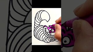 How to draw and paint Cheshire Cat Alice's Adventures in Wonderland